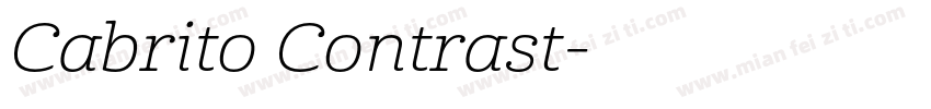 Cabrito Contrast字体转换